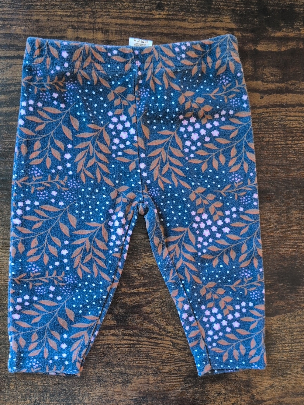 🎨 1$ Play Condition Monkey Bars Navy Floral Fleece Pants 3-6M